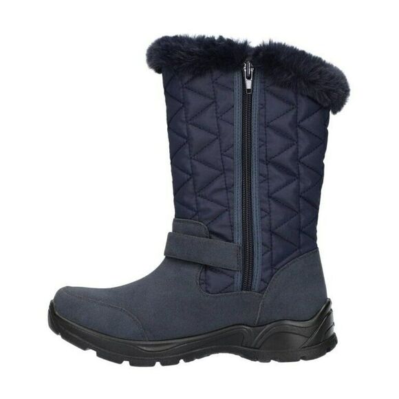 Women's - Size 7 M Easy Dry by Easy Street Boulder Waterproof Boots Navy Suede - Picture 3 of 10